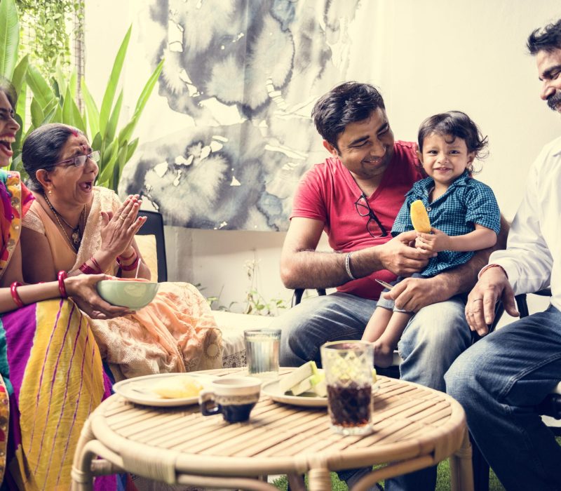 A happy Indian family